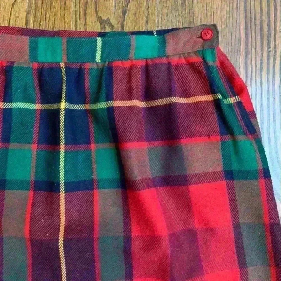 Vintage Wool Christmas Holiday Skirt by Personal Size 18 - Picture 2 of 7